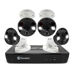 Swann (885MSFB) 4K Ultra HD 8 Channel 2TB Hard Drive NVR Security System with 4 x Outdoor Spotlight Bullet Security Cameras wit