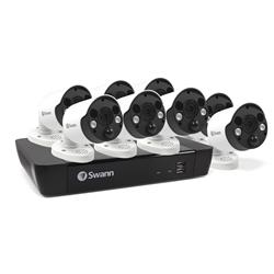 Swann (885MSFB) 4K Ultra HD 8 Channel 2TB Hard Drive NVR Security System with 8 x Outdoor Spotlight Bullet Security Cameras wit