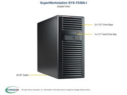 SuperMicro Special-Built Dual-CPU Intel Xeon 5115 10-Core Tower GPU-Optimized Server with 2x nVidia Quadro P5000 16GB Graphics 