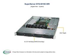 Supermicro Intel Xeon E-2234 4-Bay 1U Rackmoun Server - 64GB, 256GB M.2 SSD, 4x 1.92TB SATA SSD - Windows Server 2019 Standard 