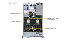 Supermicro Hyper A+ Server AS 2x AMD EPYC GENOA 9654 96Core/ 192Thread, 24x 32GB DDR5 4800MHz ECC, 1x DualPort 10GbE SFP+