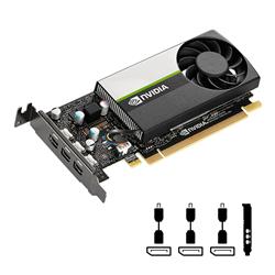 PNY nVidia Quadro T400 4GB Workstation Graphics Controller - 3x mini-DisplayPorts PCIe 3.0 x16 Active Cooling - Low Profile Car