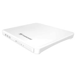 Transcend (TS8XDVDS-W) Extra Slim Portable DVD Writer, 8X DVD-RW, 24X CD-R/RW, 1MB Buffer | White, USB 2.0 | CyberLink Media Su