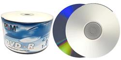 PLM DVD-R4.7 8X SILVER INKJET PRINTABLE SURFACE 50PKS WRAP