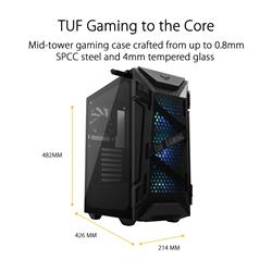 ASUS TUF Gaming GT301 Mid-Tower Compact Case for ATX Motherboards