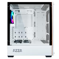 AZZA APOLLO 430 ATX Gaming Computer Case, Tempered Glass Side, White