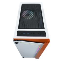 AZZA APOLLO 430 ATX Gaming Computer Case, Tempered Glass Side, White