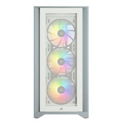 CORSAIR iCUE 4000X RGB Tempered Glass Mid-Tower ATX Case, White(Open Box)