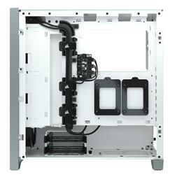 CORSAIR iCUE 4000X RGB Tempered Glass Mid-Tower ATX Case, White(Open Box)