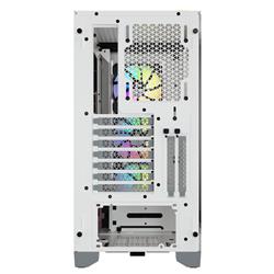 CORSAIR iCUE 4000X RGB Tempered Glass Mid-Tower ATX Case, White(Open Box)