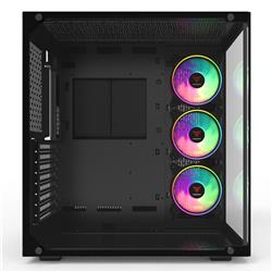 ARMOURY C701 Mid Tower Chassis with 4mm Tempered Glass | Pre-Installed 3x ARGB 120mm Fans & Controller(Open Box)