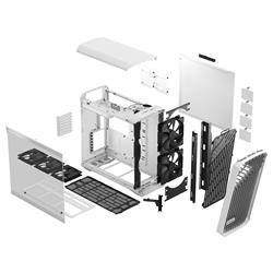 FRACTAL DESIGN Torrent White E-ATX Tempered Glass Window High-Airflow Mid Tower Computer Case(Open Box)