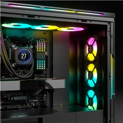 CORSAIR iCUE 5000T RGB Tempered Glass Mid-Tower Smart Case, Black