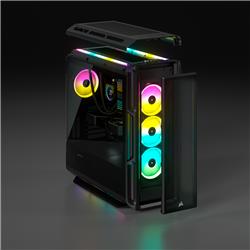 CORSAIR iCUE 5000T RGB Tempered Glass Mid-Tower Smart Case, Black