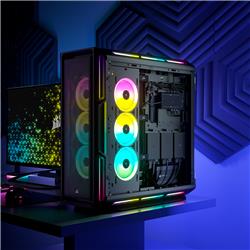 CORSAIR iCUE 5000T RGB Tempered Glass Mid-Tower Smart Case, Black