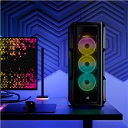 CORSAIR iCUE 5000T RGB Tempered Glass Mid-Tower Smart Case, Black