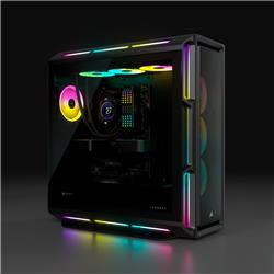 CORSAIR iCUE 5000T RGB Tempered Glass Mid-Tower Smart Case, Black