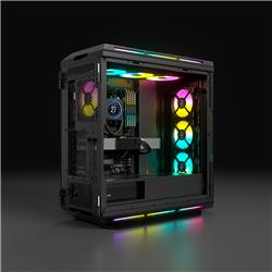 CORSAIR iCUE 5000T RGB Tempered Glass Mid-Tower Smart Case, Black