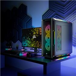 CORSAIR iCUE 5000T RGB Tempered Glass Mid-Tower Smart Case, Black