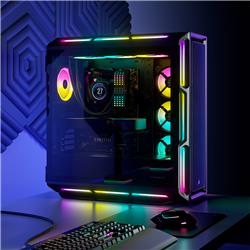 CORSAIR iCUE 5000T RGB Tempered Glass Mid-Tower Smart Case, Black