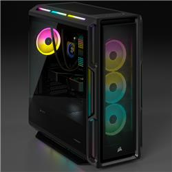 CORSAIR iCUE 5000T RGB Tempered Glass Mid-Tower Smart Case, Black