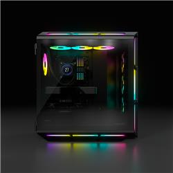 CORSAIR iCUE 5000T RGB Tempered Glass Mid-Tower Smart Case, Black