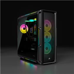 CORSAIR iCUE 5000T RGB Tempered Glass Mid-Tower Smart Case, Black