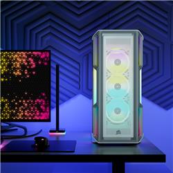 CORSAIR iCUE 5000T RGB Tempered Glass Mid-Tower Smart Case, White