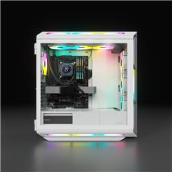 CORSAIR iCUE 5000T RGB Tempered Glass Mid-Tower Smart Case, White