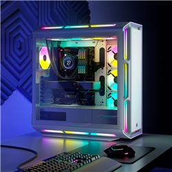 CORSAIR iCUE 5000T RGB Tempered Glass Mid-Tower Smart Case, White