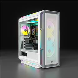 CORSAIR iCUE 5000T RGB Tempered Glass Mid-Tower Smart Case, White