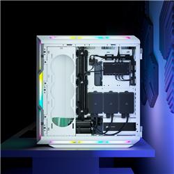 CORSAIR iCUE 5000T RGB Tempered Glass Mid-Tower Smart Case, White