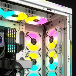 CORSAIR iCUE 5000T RGB Tempered Glass Mid-Tower Smart Case, White