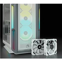 CORSAIR iCUE 5000T RGB Tempered Glass Mid-Tower Smart Case, White