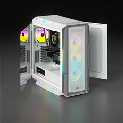 CORSAIR iCUE 5000T RGB Tempered Glass Mid-Tower Smart Case, White