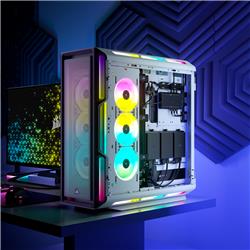 CORSAIR iCUE 5000T RGB Tempered Glass Mid-Tower Smart Case, White