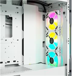 CORSAIR iCUE 5000T RGB Tempered Glass Mid-Tower Smart Case, White