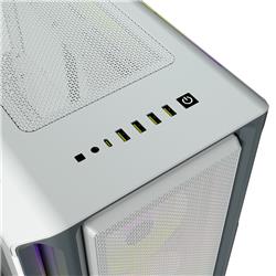 CORSAIR iCUE 5000T RGB Tempered Glass Mid-Tower Smart Case, White