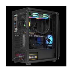 Gamdias ATHENA E1 Elite, mesh high air flow, Preinstalled ARGB 120mm fan w/ 5v 3pin sync, 120mm Fan, side tempered glass,280mm 