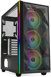 Gamdias ATHENA M2, High airflow mesh, 3x ARGB 120mm fans w/ 5v 3pin sync, LED Strips, tempered glass side panel, ATX gaming cas