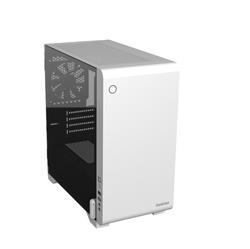 Gamdias MARS E2, micro-ATX  (WHITE), USB 3.0, rear 120mm fan, tempered glass side panel, Max GPU length: 350mm (13.77"), gaming