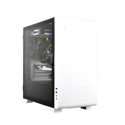 Gamdias MARS E2, micro-ATX  (WHITE), USB 3.0, rear 120mm fan, tempered glass side panel, Max GPU length: 350mm (13.77"), gaming