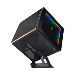 AZZA Regis 902 - Étui Cube de Luxe | Panneau RVB infini | Verre trempé 3 côtés | Support en aluminium fraisé CNC | 336MM MAX...