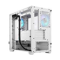 FRACTAL DESIGN Pop Mini Air RGB White TG mATX High-Airflow Clear Tempered Glass Window Mid Tower Computer Case