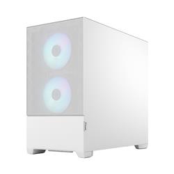 FRACTAL DESIGN Pop Mini Air RGB White TG mATX High-Airflow Clear Tempered Glass Window Mid Tower Computer Case