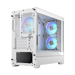 FRACTAL DESIGN Pop Mini Air RGB White TG mATX High-Airflow Clear Tempered Glass Window Mid Tower Computer Case