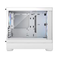 FRACTAL DESIGN Pop Mini Air RGB White TG mATX High-Airflow Clear Tempered Glass Window Mid Tower Computer Case