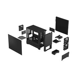 FRACTAL DESIGN Pop Mini Silent Black mATX Sound Damped Solid Panel Mid Tower Computer Case