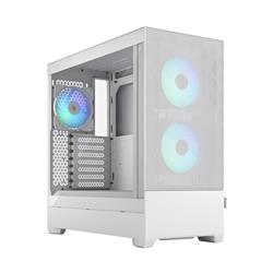 FRACTAL DESIGN Pop Air RGB White TG ATX High-Airflow Clear Tempered Glass Window Mid Tower Computer Case(Open Box)