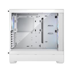 FRACTAL DESIGN Pop Air RGB White TG ATX High-Airflow Clear Tempered Glass Window Mid Tower Computer Case(Open Box)